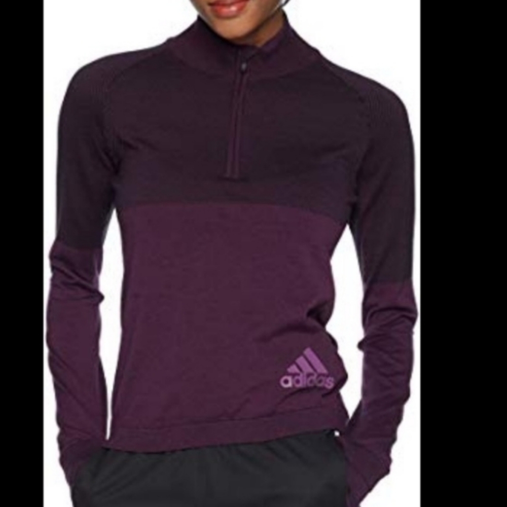 Adidas Energy Running Sweater Merino Wool Quarter Zip Climaheat